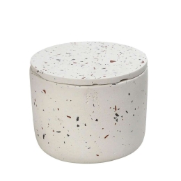 Δοχείο Με Καπάκι TZL112 13x13x9cm White Espiel Τσιμέντο