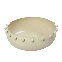 Διακοσμητικό Μπωλ AKA237 27cm Cream Espiel Μέταλλο