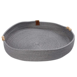 Διακοσμητικός Δίσκος ROB110 Φ35x5cm Grey Espiel Σχοινί