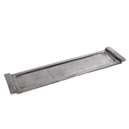 Δίσκος Διακοσμητικός Ορθογώνιος FLA335 80x18x3cm Silver Espiel Αλουμίνιο