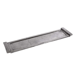 Δίσκος Διακοσμητικός Ορθογώνιος FLA336 60x15x3cm Silver Espiel Αλουμίνιο