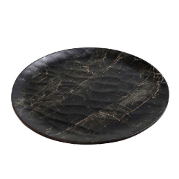 Πιάτο Ρηχό Black Wood HWM743K48-6 21cm Black Espiel Μελαμίνη