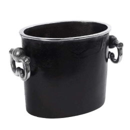 Σαμπανιέρα Οβάλ FLA322 29x16x20cm Black Espiel Αλουμίνιο