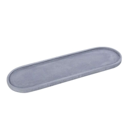 Διακοσμητική Πιατέλα Οβάλ TZU104 25x15x2cm Light Blue Espiel Τσιμέντο