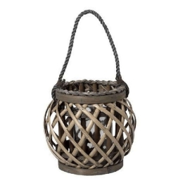 Φανάρι LUX106K6 Φ21x18cm Brown Espiel Ξύλο