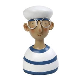 Διακοσμητική Φιγούρα Ναύτης MT2742K4 6,5x5x10,5cm Blue-Multi Espiel Πολυρεσίνη