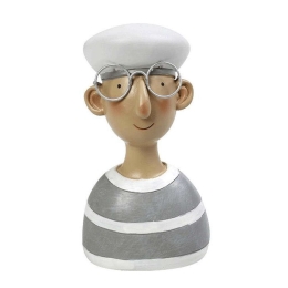 Διακοσμητική Φιγούρα Ναύτης MT2745K4 6,5x5x10,5cm Grey-Multi Espiel Πολυρεσίνη