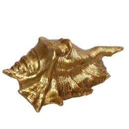 Διακοσμητικό Κοχύλι MT2725K2 14x10x6cm Gold Espiel Πολυρεσίνη