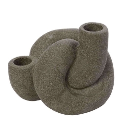 Κηροπήγιο Κεραμικό 2 Θέσεων KLA339K4 11x11cm Olive Espiel Κεραμικό
