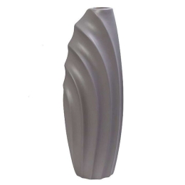 Βάζο Κεραμικό Ασύμμετρο MIG114 16x12x35cm Light Grey Espiel Κεραμικό