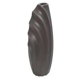 Βάζο Κεραμικό Ασύμμετρο MIG130 16x12x35cm Dark Grey Espiel Κεραμικό