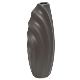Βάζο Κεραμικό Ασύμμετρο MIG129 16x12x45cm Dark Grey Espiel Κεραμικό