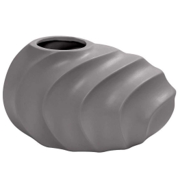 Βάζο Κεραμικό Ασύμμετρο MIG115 25x14x14cm Light Grey Espiel Κεραμικό