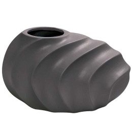 Βάζο Κεραμικό Ασύμμετρο MIG131 25x14x14cm Dark Grey Espiel Κεραμικό