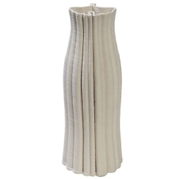 Βάζο Πορσελάνινο Ανάγλυφο TPR101 12x12x32cm White Espiel Πορσελάνη
