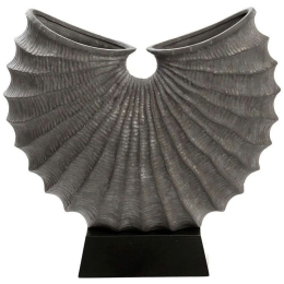 Διακοσμητικό Επιτραπέζιο Lucky Horn TAS102 39x14,5x36cm Grey-Black Espiel Κεραμικό,Ξύλο