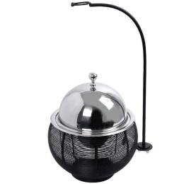 Φοντύ Με Βάση Για Καπάκι Chafing Dish TAF112 30x30x32/49cm 2,5lt Silver-Black Espiel Ατσάλι, Αλουμίνιο