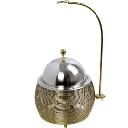 Φοντύ Με Βάση Για Καπάκι Chafing Dish TAF118 33x33x37/61cm 3,5lt Silver-Gold Espiel Ατσάλι, Αλουμίνιο