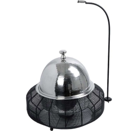 Φοντύ Με Βάση Για Καπάκι Chafing Dish TAF107 50x50x42/69cm 6lt Silver-Black Espiel Ατσάλι, Αλουμίνιο