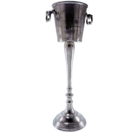 Σαμπανιέρα Με Βάση FLA339 29x23x77cm Silver Espiel Αλουμίνιο