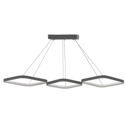 Φωτιστικό οροφής τρίφωτο PWL-1174 pakoworld LED 3000K ασημί 90x32x36εκ