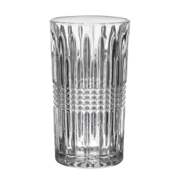 Inart S/6 Σετ Ποτήρι Νερού Σκαλιστό Διάφανο 340ML Φ7,5Χ14