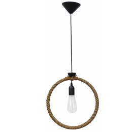 Φωτιστικό Οροφής Kyklos 1/L  34-0039 Rope Brown Μέταλλο