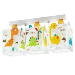 Φωτιστικό Οροφής Τρίφωτο Dinos 73453 White-Orange Ango Πολυπροπυλένιο