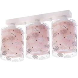 Φωτιστικό Οροφής Τρίφωτο Σε Ράγα Clouds 41413 S Pink Ango Πολυπροπυλένιο