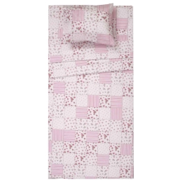 Σεντόνια Παιδικά Σετ 3τμχ Ρόουζ Pink Viopros Ημίδιπλο 180x275cm 100% Βαμβάκι