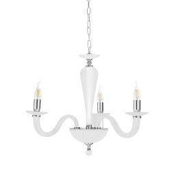 Φωτιστικό Οροφής LP Ravel/3L-Bianco White Ondaluce Γυαλί