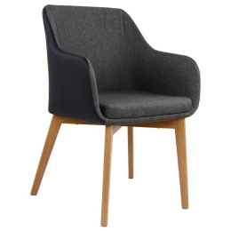 Πολυθρόνα Bristol HM0141.01 Γκρί 57X59X86cm Σετ 2τμχ Μέταλλο,Ύφασμα,Pu