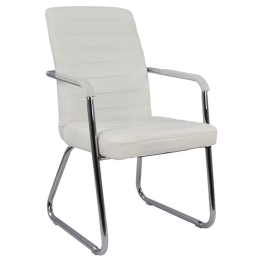 Πολυθρόνα Επισκέπτη HM1021.02 Λευκή 55.5x67.5x94cm Σετ 4τμχ