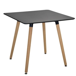 Τραπέζι Minimal HM0057.02 Μαύρο 80x80x74cm Mdf,Ξύλο