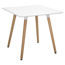Τραπέζι Minimal HM0057.01 Λευκό 80x80x74cm Mdf,Ξύλο
