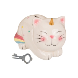 Κουμπαράς με Κλειδαριά Unicorn Cat 12/display