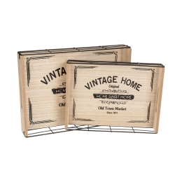 Δίσκος Vintage Home Σετ 2 τμχ  34 x 24,5 &amp; 28 x 20,5 εκ