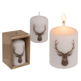 Pillar candle, deer head