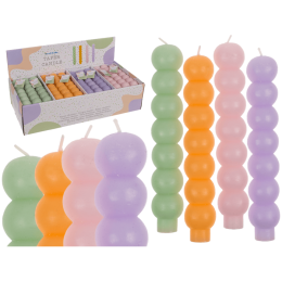 Taper candle. Bubble, pastel