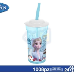 Ποτήρι Elsa με καλαμάκι 460ml 24/24