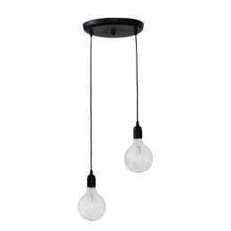 Φωτιστικό Οροφής Δίφωτο KA-01  31-0708 Black PVC