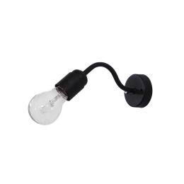 Φωτιστικό Τοίχου Μονόφωτο AS-26AP 31-0613 Black Μέταλλο,Ακρυλικό