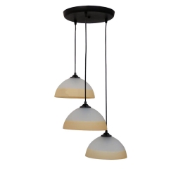 Φωτιστικό Οροφής ΚGL-1020 Pendel 3L 02-0237 Black-Somon Heronia Μέταλλο,Γυαλί