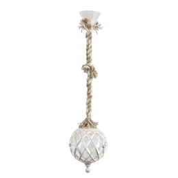 Φωτιστικό Οροφής Lp-520K 31-1108 Mix-Rope White-Bronze Heronia Σχοινί, Πλαστικό