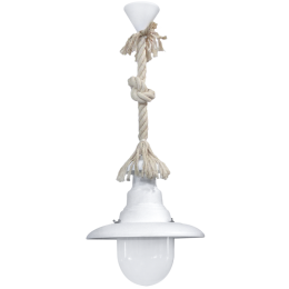 Φωτιστικό Οροφής Flp-100Κ Mac 31-1084 White Heronia Σχοινί, Πλαστικό