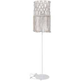 Φωτιστικό Δαπέδου Mac-02  31-1124 White Heronia Σχοινί,Μέταλλο