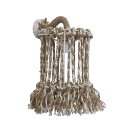 Φωτιστικού Τοίχου Μix-15/ΑΡ Rope Φ15 31-1116 White-Brown Heronia Σχοινί,Μέταλλο