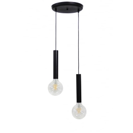 Φωτιστικό Οροφής S-42Pendel 2/L Black 34-0192 Heronia Μέταλλο,Πλαστικό
