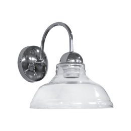 Φωτιστικό Τοίχου - Απλίκα GL-5060ΑΡ Transparante 02-0245 Heronia Μέταλλο,Γυαλί