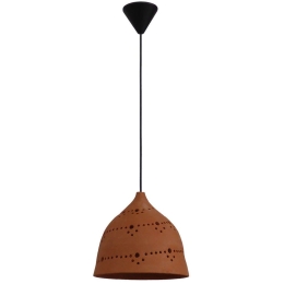 Φωτιστικό Οροφής TERRA-03 1/L CER 39-0011 Φ24 Onion Brown Heronia Κεραμικό
